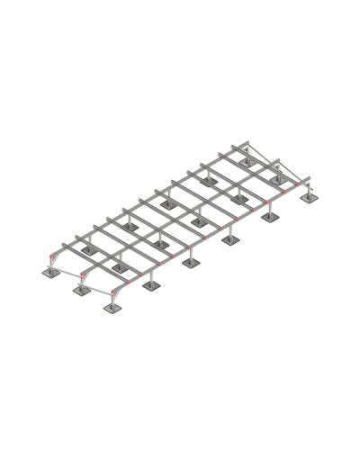 Опорная конструкция для установки оборудования TECHNORAPTOR STEELFOOT 6000х2000 КМ-профиль (KM-TR-STF-SSEI-6000-2000) в Балашихе Системы видеонаблюдения Pintop.ru