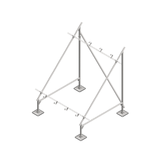 Опорная конструкция для установки солнечной панели/коллектора TECHNORAPTOR STEELFOOT HD КМ-профиль (KM-TR-STF-SSfSPI-C HD)