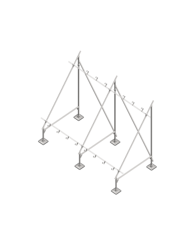 Опорная конструкция для установки нескольких солнечных панелей/коллекторов TECHNORAPTOR STEELFOOT HD КМ-профиль (KM-TR-STF-SSfMMPI-C HD) в Балашихе Системы видеонаблюдения Pintop.ru