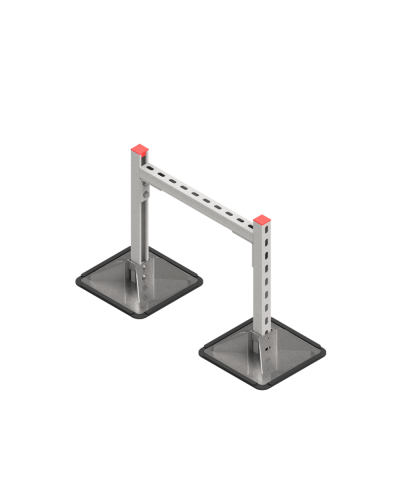 Опорная конструкция для горизонтальных прямоугольных воздуховодов и металлических лотков кабеленесущих систем TECHNORAPTOR STEELFOOT 500х500 КМ-профиль (KM-TR-STF-SSHRAD-500-500) в Балашихе Системы видеонаблюдения Pintop.ru