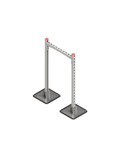 Опорная конструкция для горизонтальных прямоугольных воздуховодов и металлических лотков кабеленесущих систем TECHNORAPTOR STEELFOOT 500х1000 КМ-профиль (KM-TR-STF-SSHRAD-500-1000) в Балашихе Системы видеонаблюдения Pintop.ru