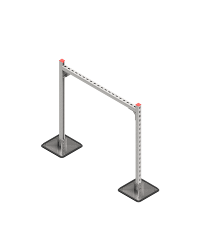 Опорная конструкция для горизонтальных прямоугольных воздуховодов и металлических лотков кабеленесущих систем TECHNORAPTOR STEELFOOT 1000х1000 КМ-профиль (KM-TR-STF-SSHRAD-1000-1000) в Балашихе Системы видеонаблюдения Pintop.ru