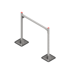 Опорная конструкция для горизонтальных прямоугольных воздуховодов и металлических лотков кабеленесущих систем TECHNORAPTOR STEELFOOT 1000х1000 HD КМ-профиль (KM-TR-STF-SSHRAD-1000-1000 HD)