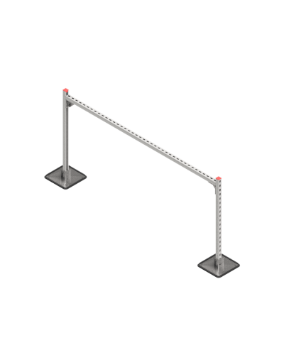 Опорная конструкция для горизонтальных прямоугольных воздуховодов и металлических лотков кабеленесущих систем TECHNORAPTOR STEELFOOT 2000х1000 КМ-профиль (KM-TR-STF-SSHRAD-2000-1000) в Балашихе Системы видеонаблюдения Pintop.ru