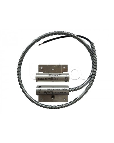 Извещатель охранный точечный магнитоконтактный взрывозащищённый Магнито-контакт Ех ИО102 Al исп.211 (торцевой), с постоянно присоединенным кабелем в металлорукаве (штатно кабель 2х0,75 - 1м), 1Ex d IIC T6 Gb АТФЕ.425119.171 в Балашихе Извещатели охранн