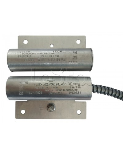 Извещатель охранный точечный магнитоконтактный взрывозащищённый Магнито-контакт Ех ИО102 Al исп.300 вывод с магнитом М-200 1Ex d IIC T6 Gb (кабель 2х0,75) в Балашихе Извещатели охранные (Ex) Pintop.ru