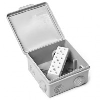 Коробка монтажная огнестойкая пластиковая герметичная КМОПГ (6к х10 мм) 100х100х50 IP54 ПожТехКабель (071-006)