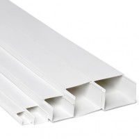 Кабель-канал 40x16x2000, двойной замок, белый (ПожТехКабель)