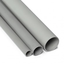 Труба гладкая самозатухающая ПВХ д.32 мм (3м) цвет серый ПожТехКабель 712-004