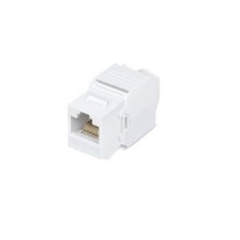Вставка Keystone Jack RJ-45(8P8C), категория 5e, 110 IDC, угол заделки 180 градусов, без инструмента (Toolless), белая