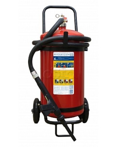 Огнетушитель ПОЖТЕХНИКА ОВП-40(з) МИГ зимний (ФторПАВ) на съемн.тележке с перекр. стволом (баллон 50 л, ОТВ 40 л) в Балашихе Огнетушители Pintop.ru