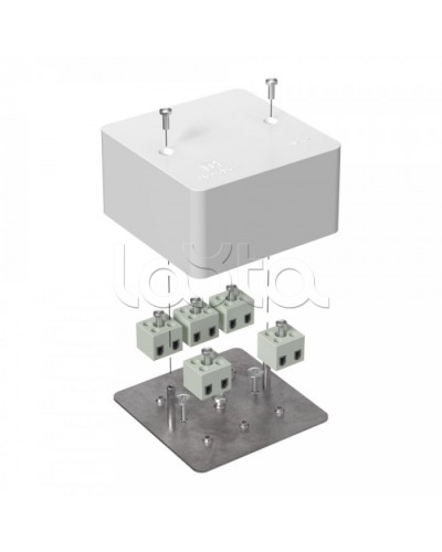 Коробка огнестойкая для кабель-канала 40-0460-FR2.5-10 Е15-Е60 (латунь) 85х85х45 Промрукав (40-0460-FR2.5-10-Е60) в Балашихе Распределительные коробки Pintop.ru