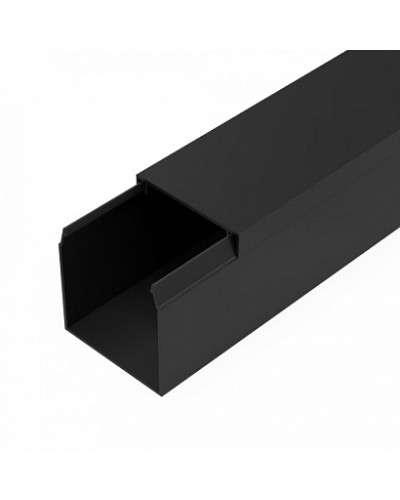 Кабель-канал черный 2-й замок в п/э 40х40 мм (24 м/уп) Промрукав (PR03.0216) в Балашихе Огнестойкие кабельные линии Pintop.ru