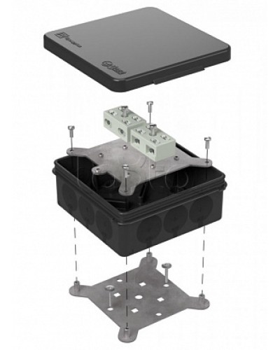 Коробка огнестойкая для о/п двухкомпонентная 60-0303-9005-FR6.0-4-4-Р Е15-Е60 100х100х40 Промрукав (60-0303-9005-FR6.0-4-4-Р) в Балашихе Огнестойкие кабельные линии Pintop.ru