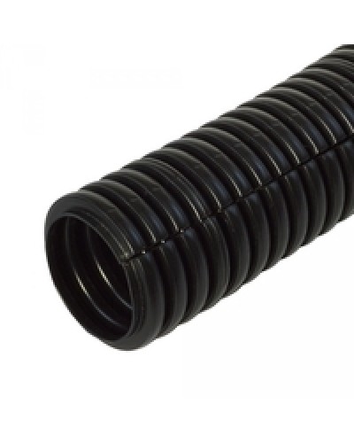 Труба гофрированная ПП лёгкая 350 Н безгалогенная (HF) разрезная черная д32 (25м/1375м уп/пал) Промрукав PR02.0066 в Балашихе Труба гофрированная Pintop.ru