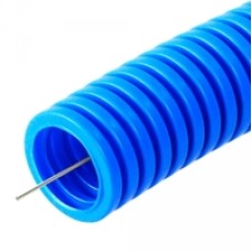 Труба гофрированная ПП лёгкая 350 Н не распространяющая горение с/з синяя д16 (100м/5500м/ уп/пал) Промрукав PR02.0075
