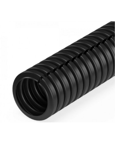 Труба гофрированная ПП лёгкая 350 Н безгалогенная (HF) разрезная черная д20 (10м/уп) Промрукав (PR02.0245) в Балашихе Труба гофрированная Pintop.ru