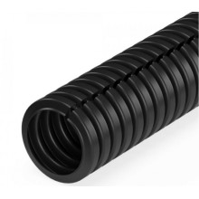 Труба гофрированная ПП лёгкая 350 Н безгалогенная (HF) разрезная черная д20 (25м/уп) Промрукав (PR02.0246)