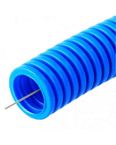 Труба гофрированная ПП лёгкая 350 Н не распространяющая горение синяя д16 (10м/уп) Промрукав (PR02.0250) в Балашихе Труба гофрированная Pintop.ru