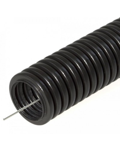 Труба гофрированная ПНД тяжёлая 750 Н безгалогенная (HF) стойкая к ультрафиолету черная с/з д25 (50м/2600м уп/пал) Промрукав (PR.022541) в Балашихе Труба гофрированная Pintop.ru