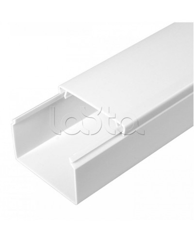 Кабель-канал белый 2-й замок в п/э 60х40 (18 м/уп) Промрукав (PR03.0055) в Балашихе Кабель-канал Pintop.ru
