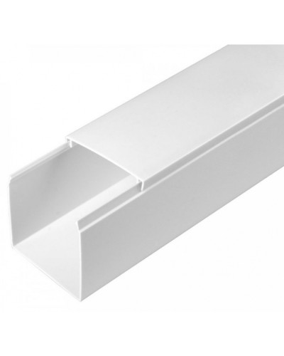 Кабель-канал белый 2-й замок в п/э 60х60 (12 м/уп) Промрукав (PR03.0056) в Балашихе Кабель-канал Pintop.ru