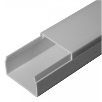 Кабель-канал серый RAL 7035 2-й замок в п/э 40х40 (60м/уп) Промрукав (PR03.0076)