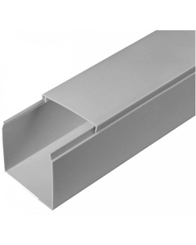 Кабель-канал серый RAL 7035 2-й замок в п/э 60х60 (24м/уп) Промрукав (PR03.0078) в Балашихе Кабель-канал Pintop.ru