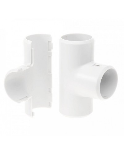 Тройник разборный белый д20 (50шт/600шт уп/кор) Промрукав (PR.07320б) в Балашихе Повороты, муфты, тройники Pintop.ru