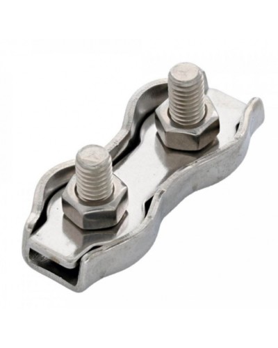 Зажим троса двойной D4мм Duplex (100шт/уп) Промрукав (PR08.3889) в Балашихе Держатели, клипсы, скобы Pintop.ru