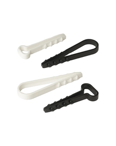 Дюбель-хомут для плоского кабеля 6-14 мм белый (10шт) Промрукав (PR08.6965) в Балашихе Крепеж: Дюбели, шурупы, саморезы Pintop.ru