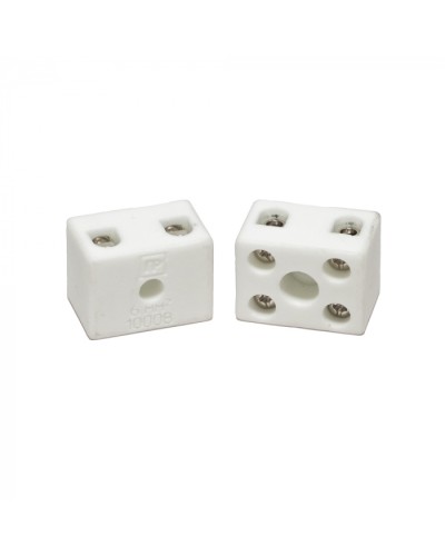 Клемма керамическая латунь 6 мм² 2 пары контактов с крепежным отверстием (5 шт/уп) Промрукав (PR08.7163) в Балашихе Аксессуары для кабель-канала Pintop.ru