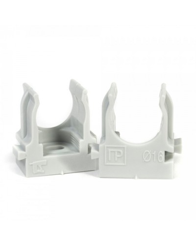 Крепеж-клипса для труб для монтажного пистолета серая в гофроящике d16 мм (1400шт/кор) Промрукав (PR13.0452) в Балашихе Держатели, клипсы, скобы Pintop.ru