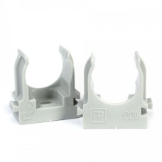 Крепеж-клипса для труб для монтажного пистолета серая в гофроящике d20 мм (1200шт/кор) Промрукав (PR13.0453)
