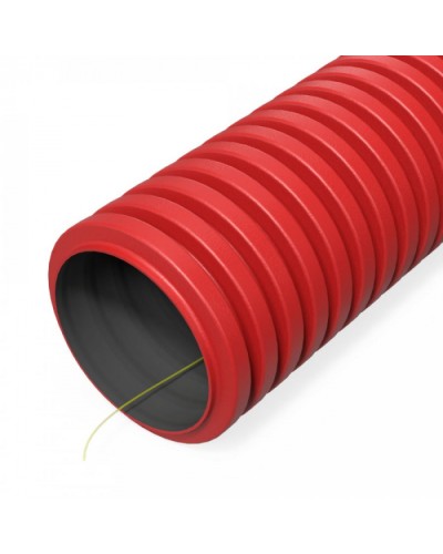 Труба гофрированная двустенная ПНД гибкая тип 1250 (SN63) с/з красная d50 мм (50 м/уп Промрукав (PR15.00993) в Балашихе Труба гофрированная Pintop.ru