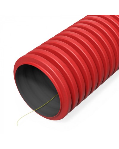 Труба гофр. двуст. ПНД гибкая тип 1250 (SN41) с/з красная d75 мм (50м/100м уп/пал) Промрукав (PR15.00998) в Балашихе Труба гофрированная Pintop.ru