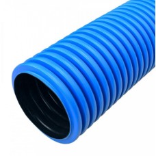 Труба гофрированная двустенная ПНД жесткая тип 450 (SN8) синяя д160 5,7м (22,8м/уп) Промрукав (PR15.0213)