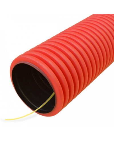 Труба гофрированная двустенная ПНД гибкая тип 450 (SN12) с/з красная д110 (20м/уп) Промрукав (PR15.0241) в Балашихе Труба гофрированная Pintop.ru