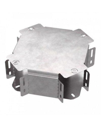 Х-образный ответвитель с крышкой Стандарт 100х100 Промрукав (PR16.0458) в Балашихе Аксессуары для лотков Pintop.ru