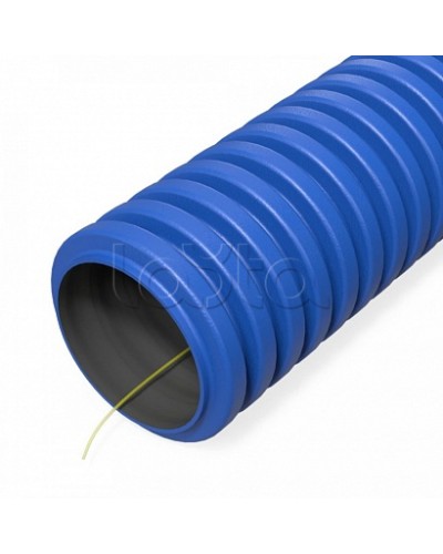 Труба гофрированная двустенная ПНД гибкая тип 750 (SN57) с/з синяя d32 мм (50м/уп) Промрукав (PR15.0263) в Балашихе Труба гофрированная Pintop.ru