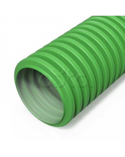 Труба гофрированная двустенная ПНД гибкая вентиляционная зеленая (RAL 6029) d75 мм (50м/уп) Промрукав (PR15.0297) в Балашихе Труба гофрированная Pintop.ru