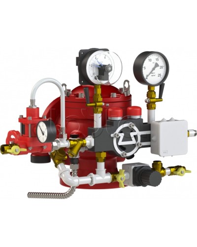 Узел управления спринклерный воздушный с электроклапаном Спецавтоматика УУ-С100/1,6 Вз (Э24)-ВФ.О4-01 в Балашихе Устройства пуска водяного пожаротушения Pintop.ru