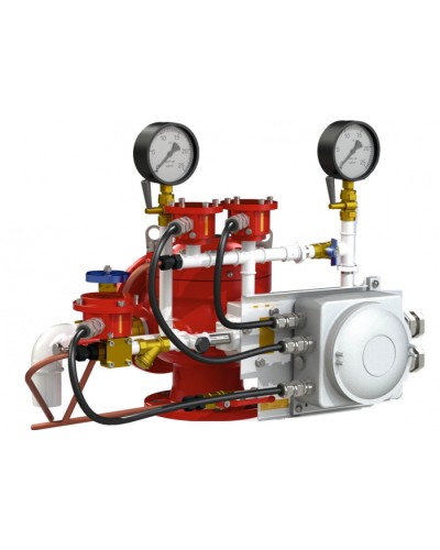 Узел управления дренчерный с комбинированным приводом Спецавтоматика УУ-Д150/1,6(Э24, Г0,07)-ВФ.О4 в Балашихе Устройства пуска водяного пожаротушения Pintop.ru