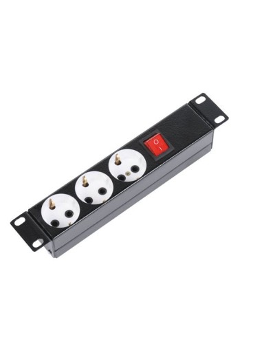 Блок силовых розеток 10 без шнура с выключателем, 3 розетки (черный) ЦМО БР-3П-10-9005 в Балашихе Блоки розеток Pintop.ru