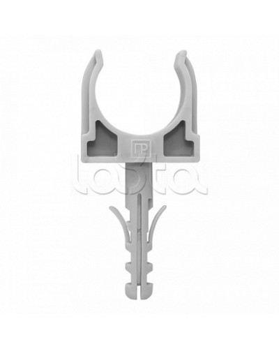 Крепеж-клипса с дюбелем серая д16 (100шт/1500шт уп/кор) Промрукав (PR13.0295) в Балашихе Держатели, клипсы, скобы Pintop.ru