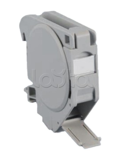 Крепление на DIN-рейку для модулей Keystone Jack c крышками Hyperline FP-IE-DIN-KJ-1A-GY в Балашихе Коммутационные изделия Pintop.ru