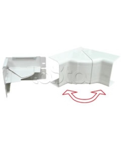 Угол внутренний изменяемый 100x40 с задней стенкой и разделителем для кабель-канала серии ARC-LAN Экопласт 576114 в Балашихе Аксессуары для кабель-канала Pintop.ru