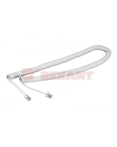 Шнур витой трубочный телефонный белый 7 м (10шт/уп) REXANT 18-2071 в Балашихе Патч-корды и пигтейлы Pintop.ru
