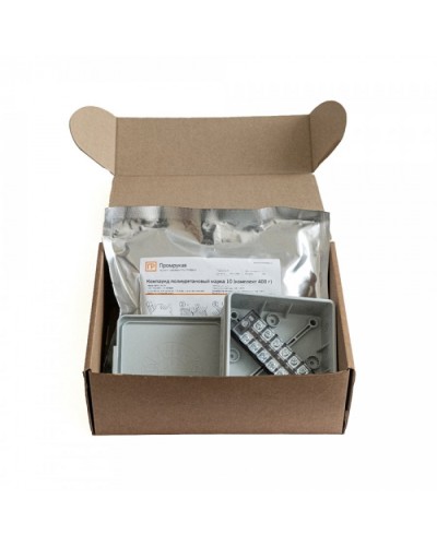 Коробка распределительная двухкомпонентная (HF) 100х100х40 серая Промрукав (PR80.0176) в Балашихе Распределительные коробки Pintop.ru