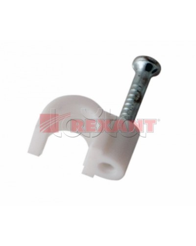 Крепеж кабеля круглый 5мм (10шт/уп) REXANT 07-4005 в Балашихе Держатели, клипсы, скобы Pintop.ru